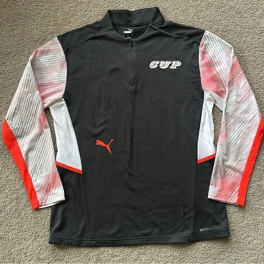 Rare! Puma Mens Individual“CUP” Training 1/4 Zip Top!